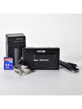Pentax Optio Z10 Digital Camera 8MP 7x Optical Zoom Built-in Memory 8GB SD Card